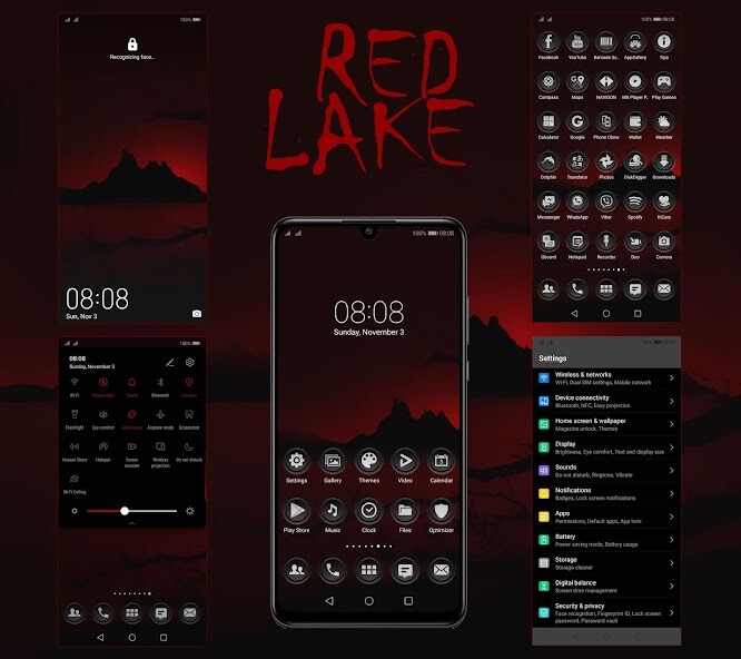 Run android online APK [EMUI 9.1]Red Lake Theme from MyAndroid or emulate [EMUI 9.1]Red Lake Theme using MyAndroid